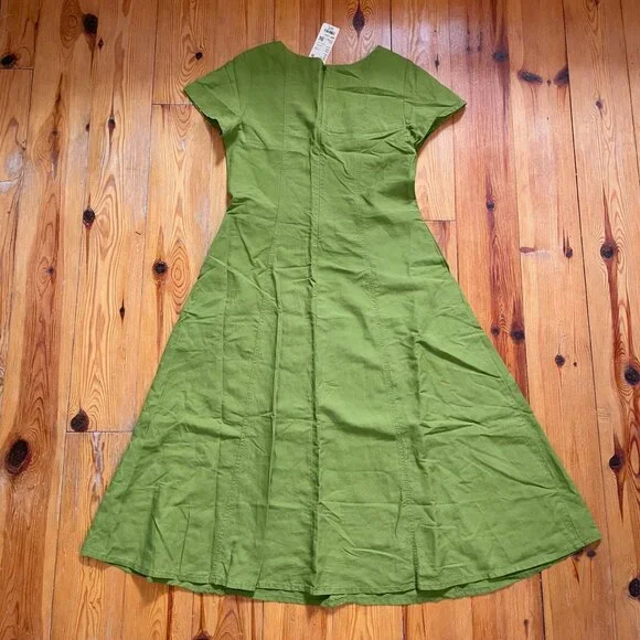 NEW UNIQLO Scoop Neck Dress - Olive Green - Small - Picture 5 of 5